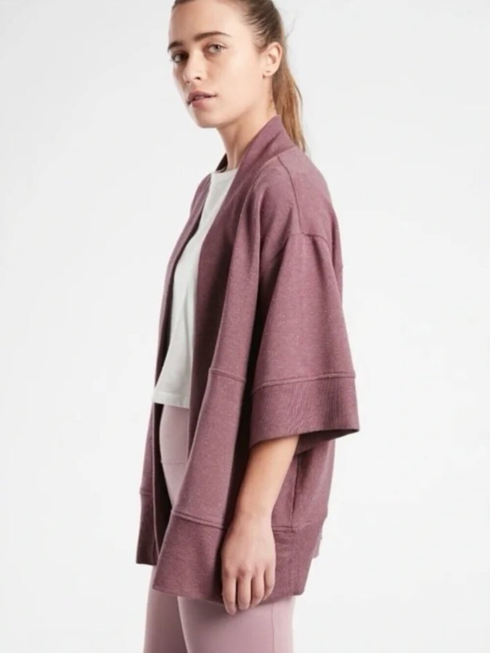 Athleta Lotus Wrap mauve pink yoga small medium